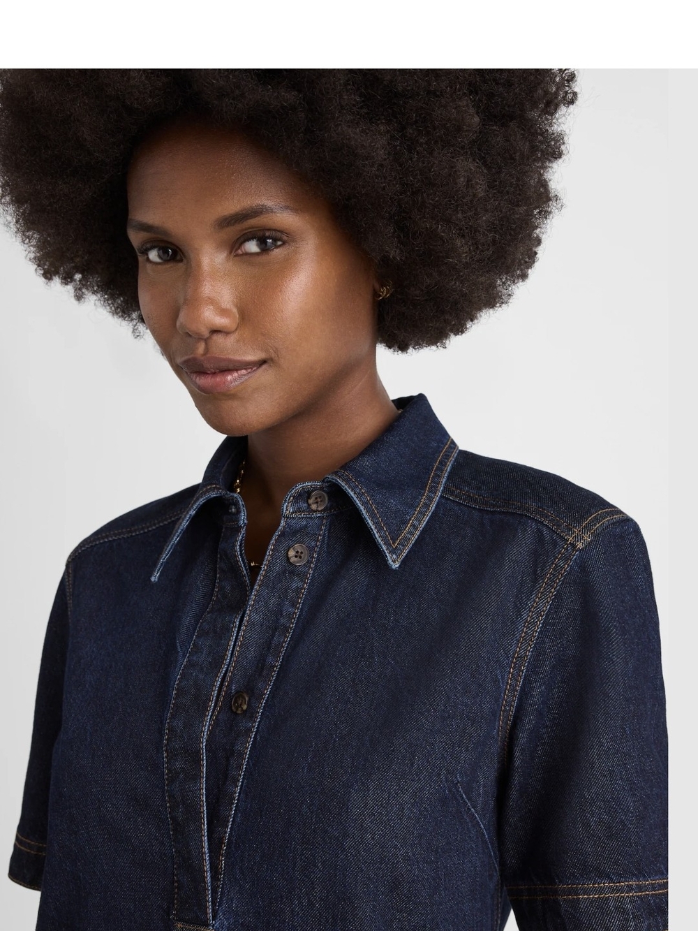 Madewell Denim Popover Mini Dress - Picture 5 of 11